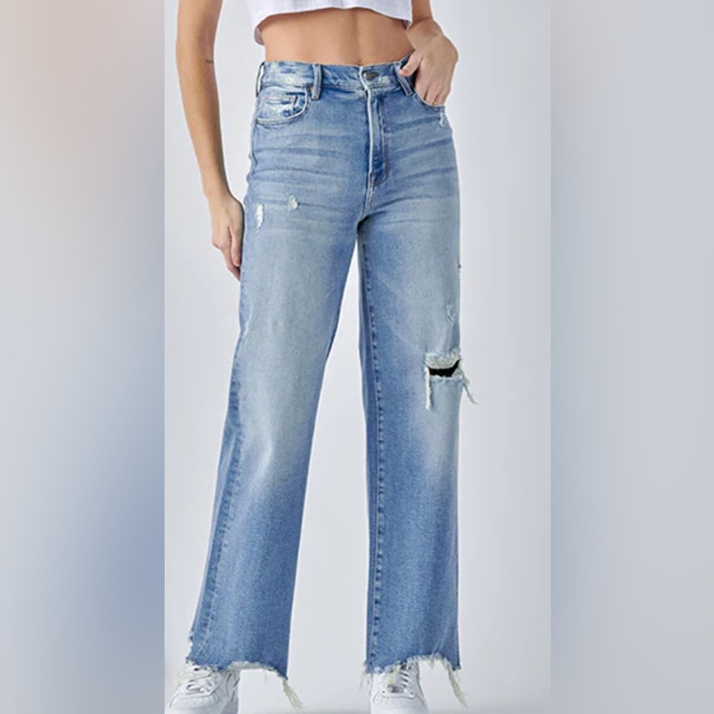 Hidden Women's Logan High Rise Dad Jean Straight Denim Jeans